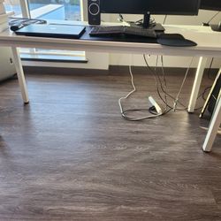 63 Inch White Work Desk