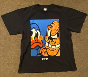 FTP x Slawn “Dog” Tee Black Size M — Rare Collab