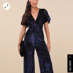 Lulu Black & Blue Jumpsuit