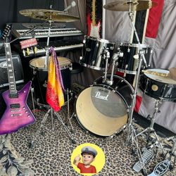 🔥 Pearl “FORUM” Drum Set w/NEW Cymbals