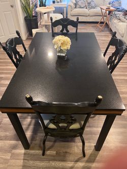 Black granite table