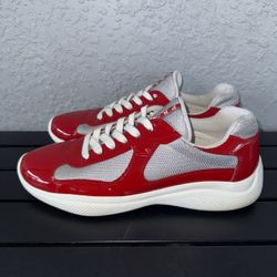 PRADA America Cup Sneakers Red Size 11–11.5US