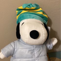Snoopy Puffer Stuffed Animal 