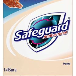 Safeguard 14 bars 4 ounce (113 gram) each beige washes away bacteria antibacterial soap bar