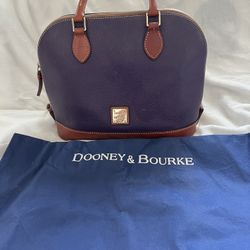 Dooney & Bourke Rare Purple Plum Embossed Leather Women's Satchel Bag 