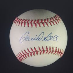 David Bell Signed Baseball Cleveland Indians Reds 1990s OAL Bobby Brown Ball IP