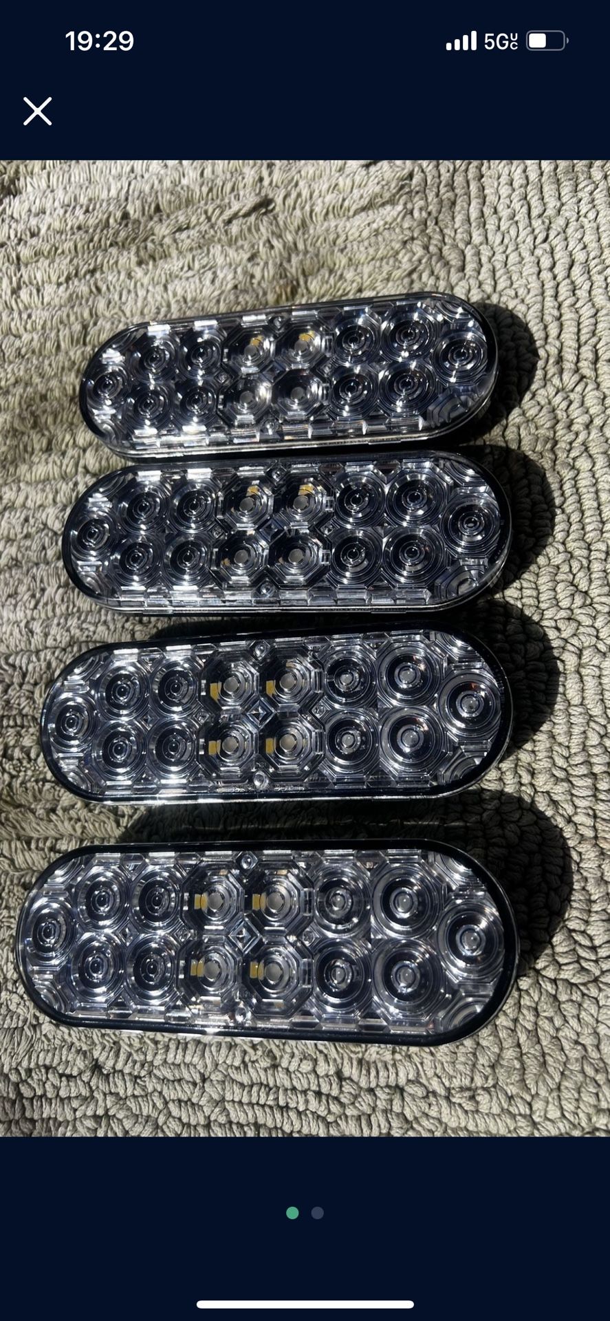 6” Oval LED STOP/TAIL/TURN Clear/Red