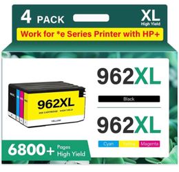 962XL e Ink Cartridges Combo Pack: Replacement for HP 9018e Ink 962XL Black and 962 Color 962XL/962 OfficeJet Pro 9025e 9010 9015 9018 9020 90