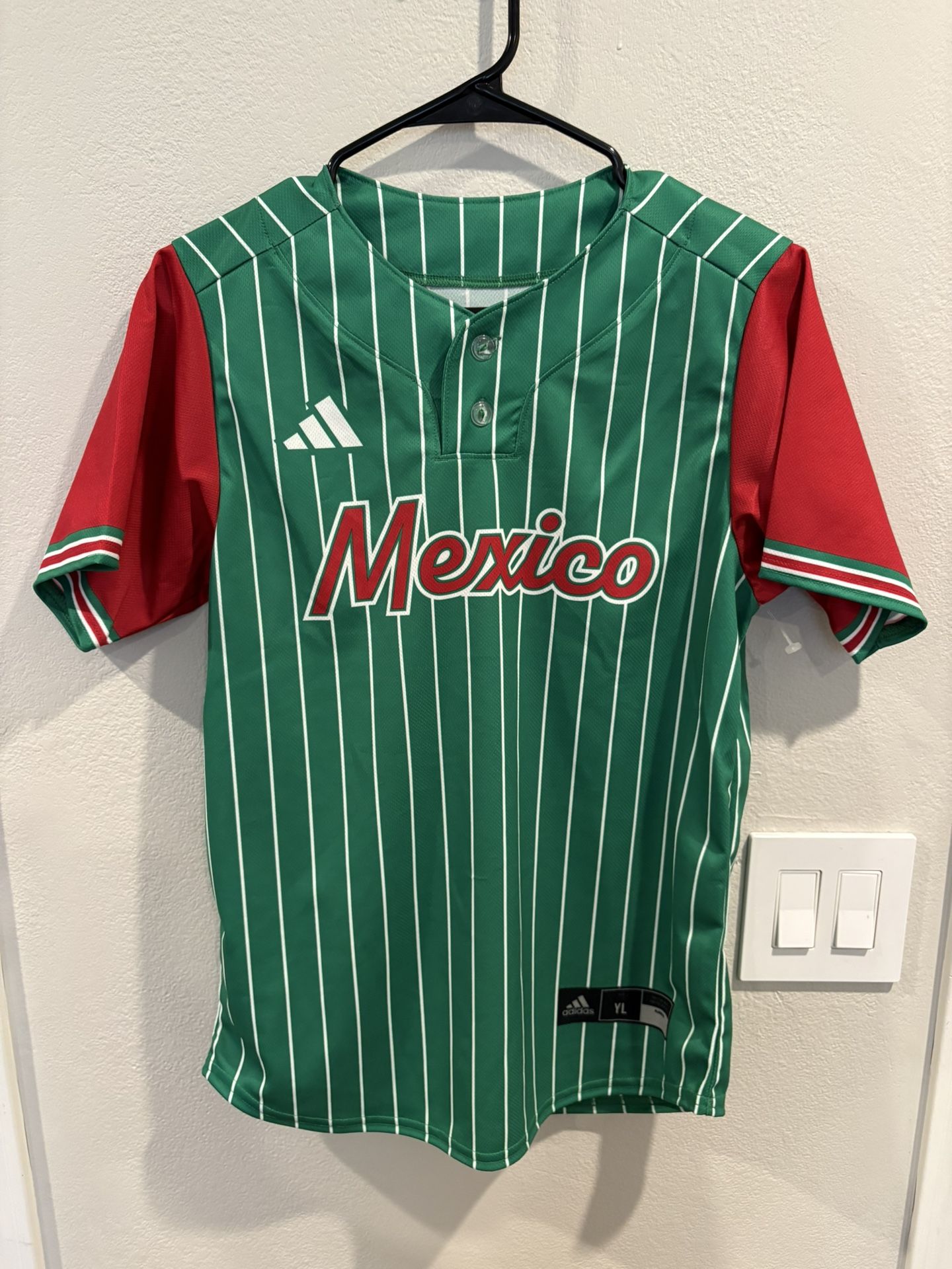 Adidas Mexico Little League Baseball World Series Jersey Youth Size Large