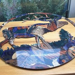 Circular Metal Elk Wall Art