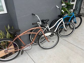 3 26” beach cruisers all ready to ride