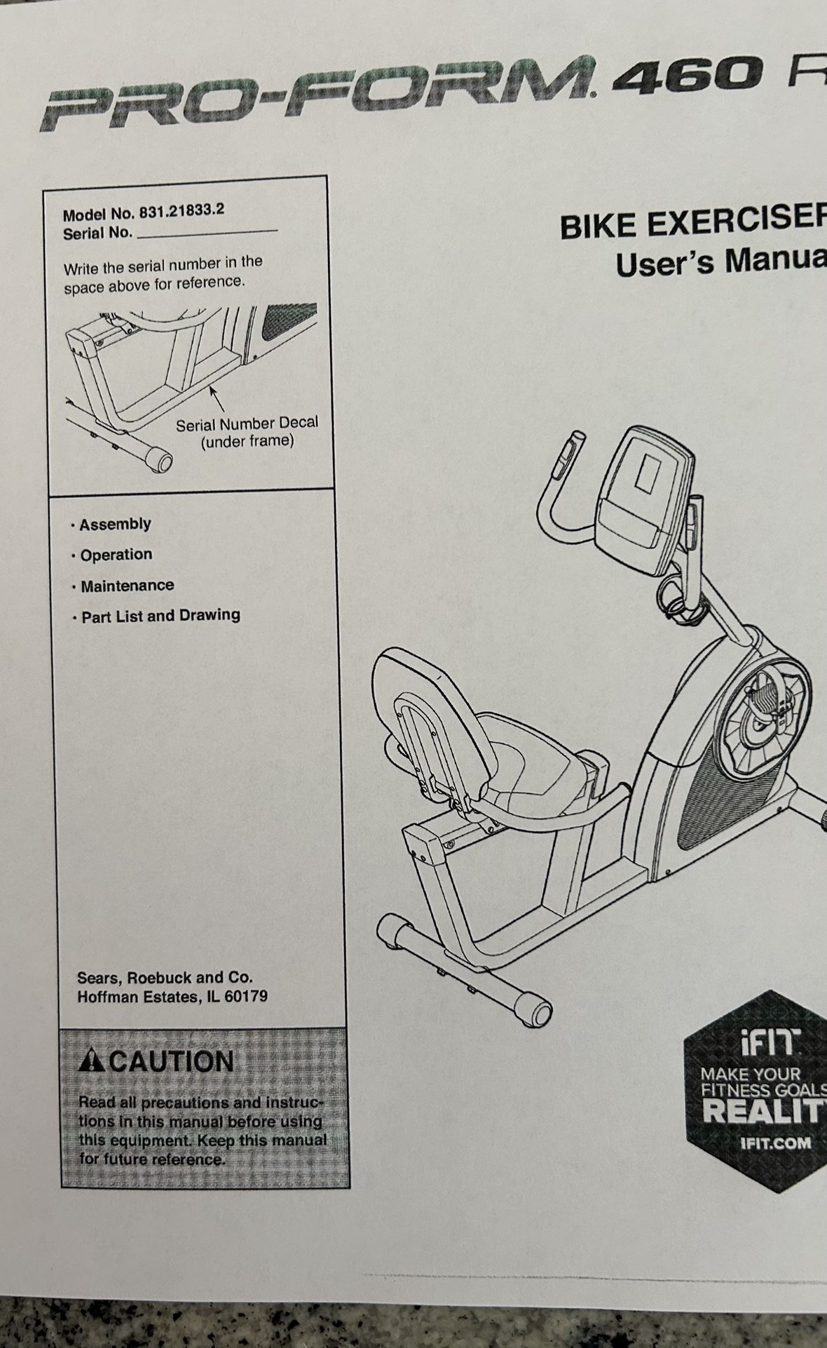 Exercise Bike Pro-Form 460R