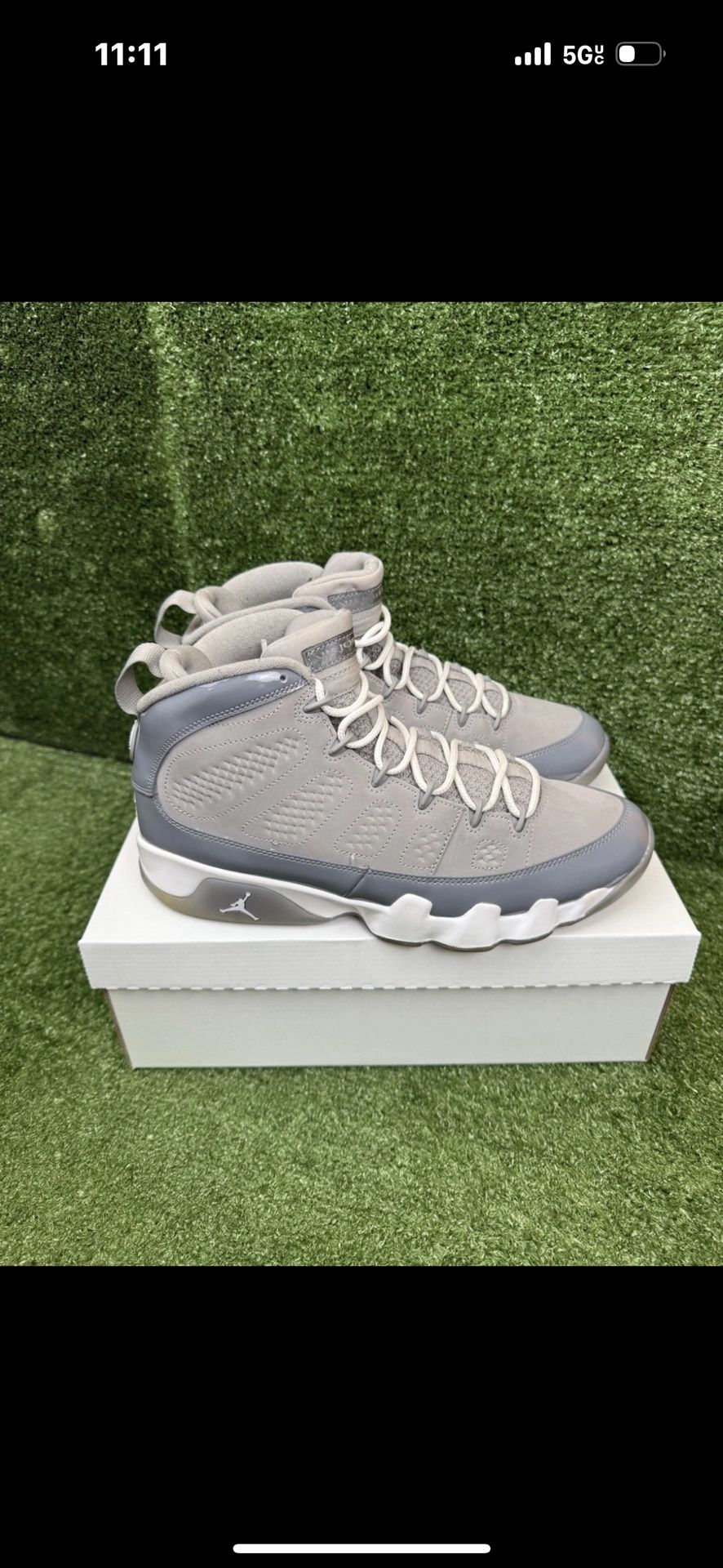 Jordan 9 cool gray sz 11