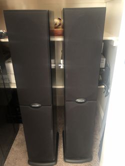POLK AUDIO POWER TOWER HOME STEREO SPEAKERS WITH SUBWOOFER