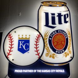 Miller Lite Kansas City Royals Light Up Beer Sign