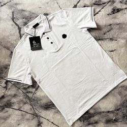 White Moncler polo (M,L)