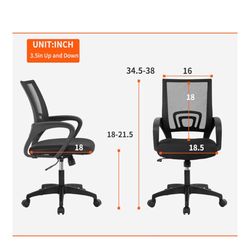 Home Office Chair On Wheels Set Of 2