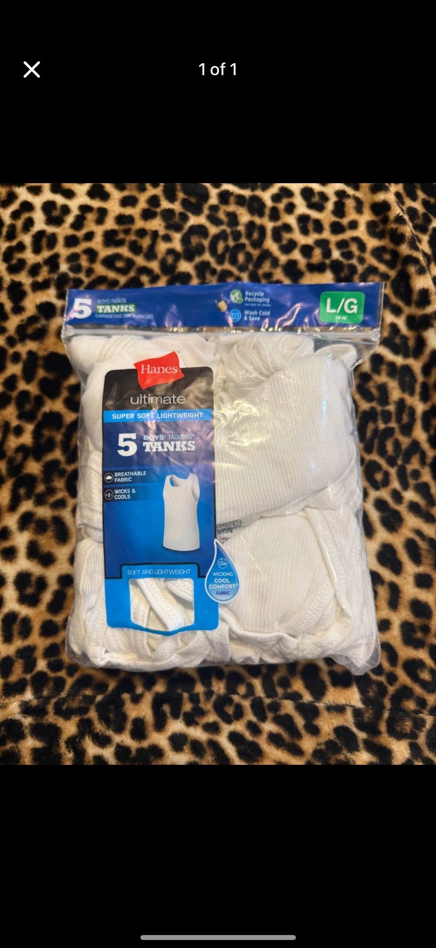 Boys Hanes White Tanks