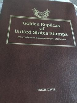 23 Golden réplicas of united state stamps