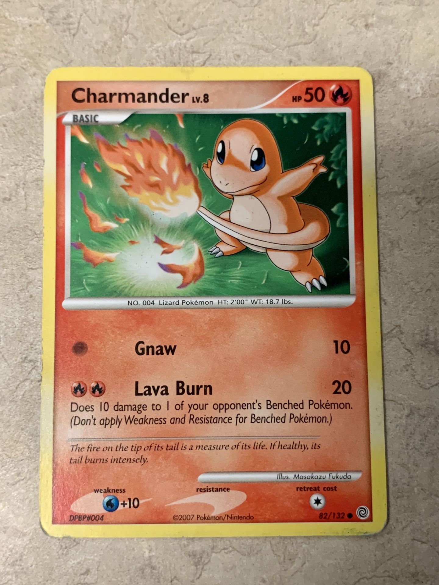 Charmander Pokemon Card Trading Card Basic 2007 Gift 82/132 Gaming Collectable