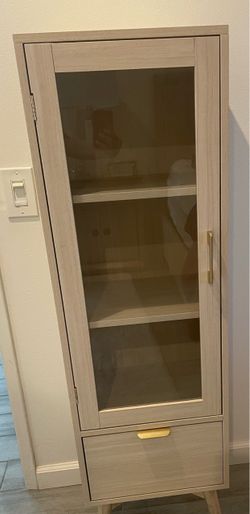 Storage Cabinet with Glass Door