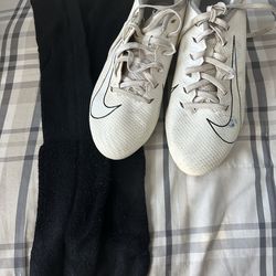 Nike Football Cleats with Over the Calf Socks Size 8.5