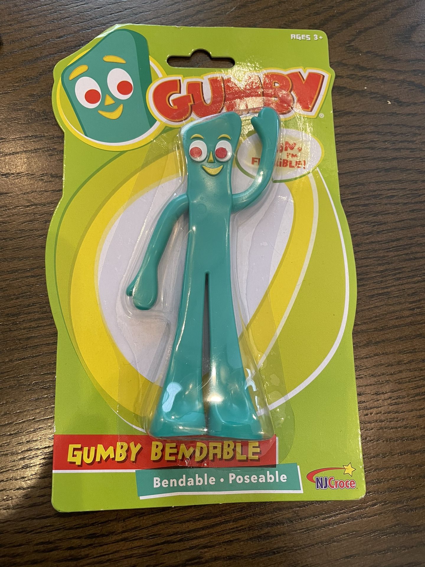 GUMBY 6" Figure - Bendable/Poseable - Stays in the Position - NJ Croce - NEW!!!!