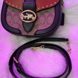 Coach Letter Saddle Bag