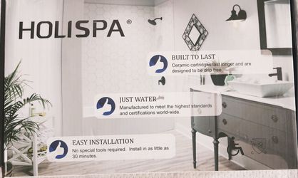 Holispa Matte Black Shower Faucet Tub and Shower Faucet Set with 6-Inch 