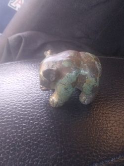 Hand Carved Stone  Bear 