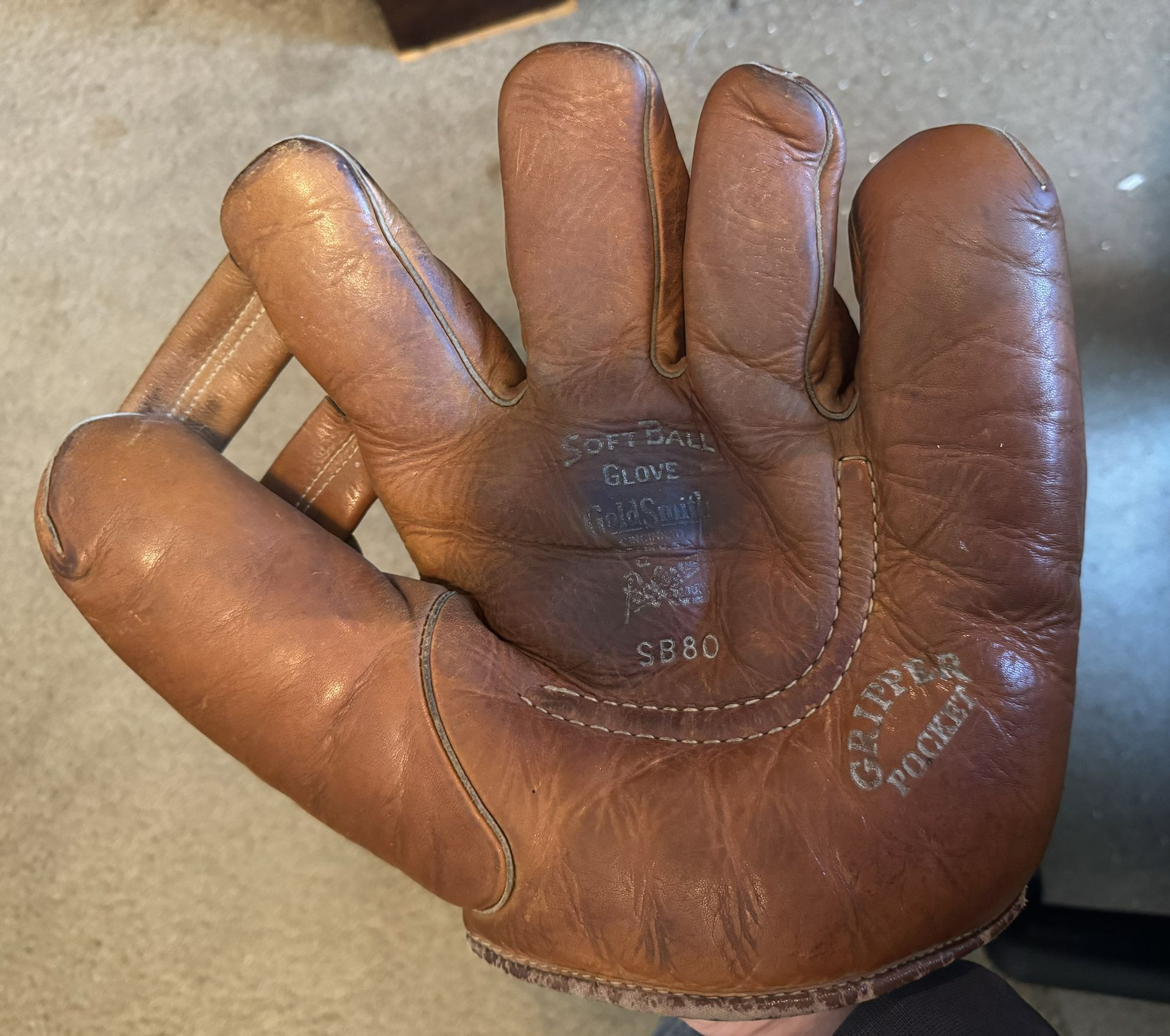 Vintage Softball Glove, GOLD SMITH MODEL (USN issued)