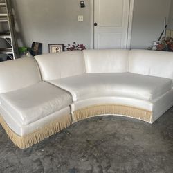 Two piece white sectional Sofa  $300