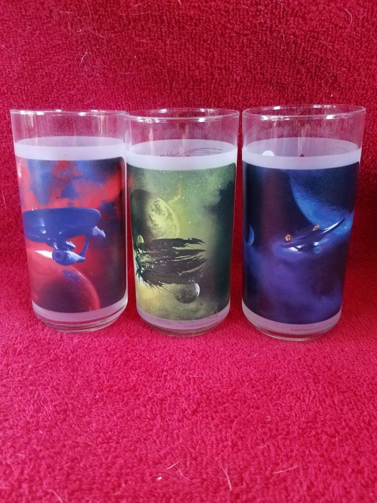 Star Trek 3 drinking glass set