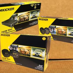 Kicker CX Series 4 Channel Power Amplifier 6 1/2" 2-Way & 6x9 3-Way Coaxial Speaker System 750 Watts CS Series Package 🚨 Payment Options Available 🚨