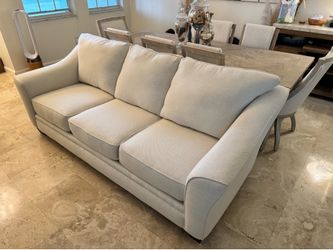 Like New! Smoke free home- White Herringbone Design Couch