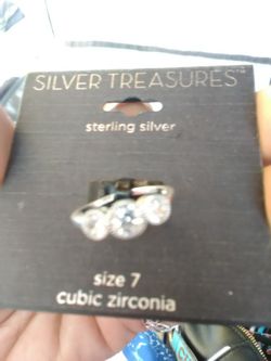Brand new Sterling silver ring cubic zirconia