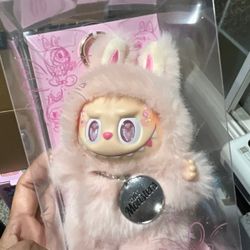 Cute Labubu Pink Angel Pendant
