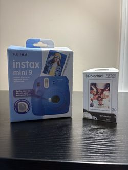 Polaroid camera fujifilm instax mini 9 with Polaroid film