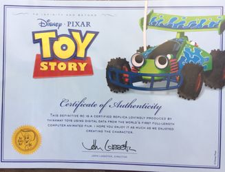 Rc car control certificate of autenticity