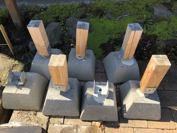 sold!! concrete pier blocks with bracket for sale in