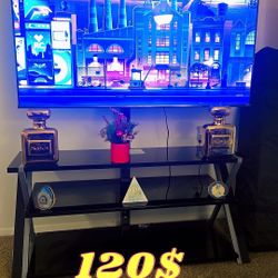 Glass & Metal TV Stand 