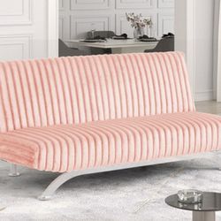 Brand New Pink Futon Sofa Sleeper 