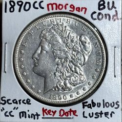 1890-CC MORGAN Silver DOLLAR BU Fabulous Luster Great Eye Appeal 
