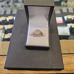 10kt Ladies Diamond Ring Dual Color