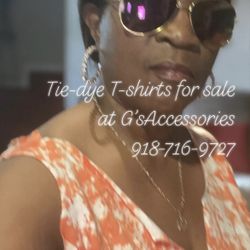 New tie-dye T-shirts and sunglasses $20 for the set size medium to extra-larger