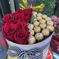 Valentine’s Day Roses And Rocher In A Box Starting At $20