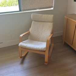 Boucle Sheep Skin IKEA Rocking Chair