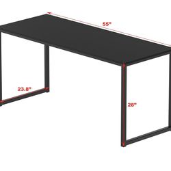 55-Inch Home Office Computer Desk, Black