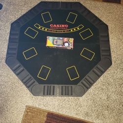 Poker Table And Chips 