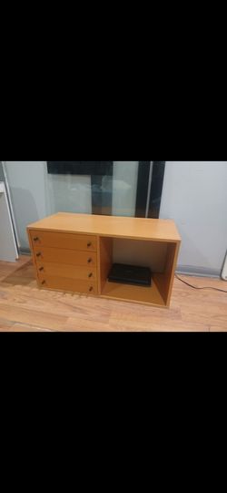 Solid wood media tv stand